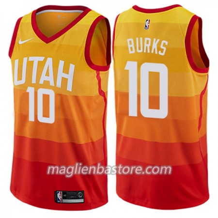 Maglia NBA Utah Jazz Alec Burks 10 Nike City Edition Swingman - Uomo